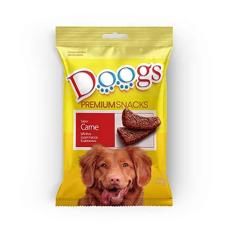 kit 3 bifinho doogs carne para cães - 65g