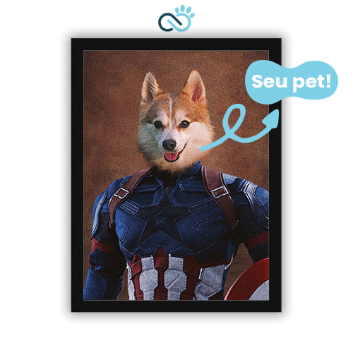 pet retrato - capitáo américa