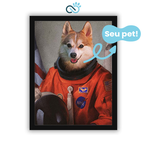 pet retrato astronauta